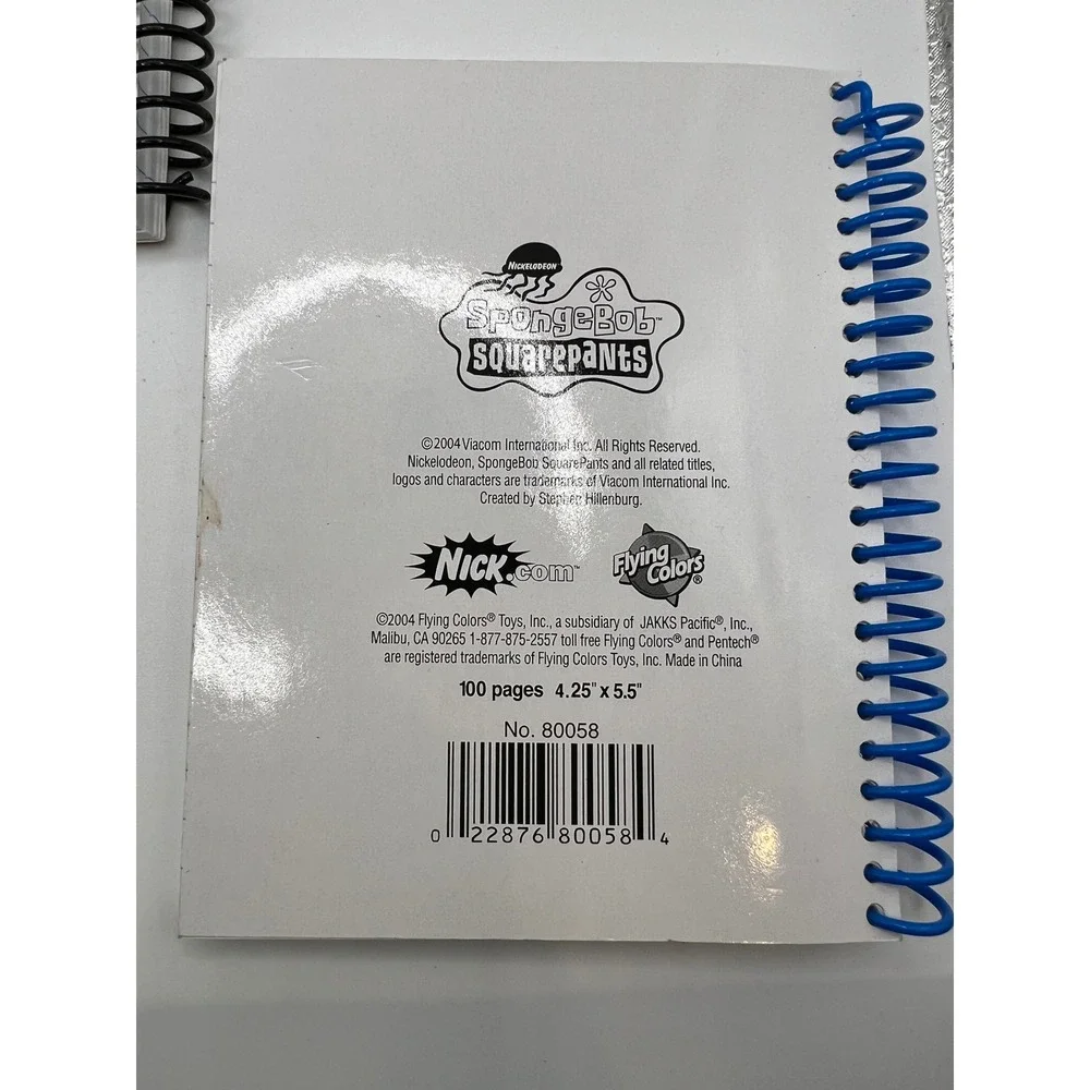 SpongeBob SquarePants Set Of 2 Mini Notebooks 2004 Dee-Licious Kelp Mr Crab NEW‎